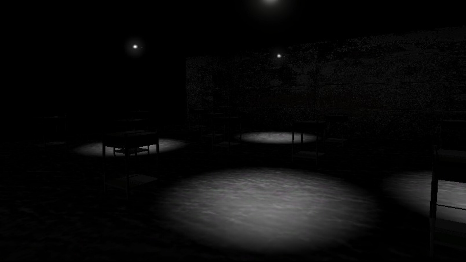 遊戲中陰暗的醫院走廊，光是唯一的希望