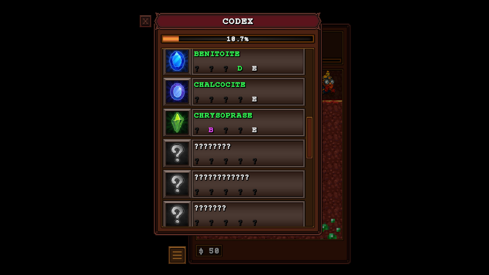 礦工被各種閃閃發光的寶石所圍繞。