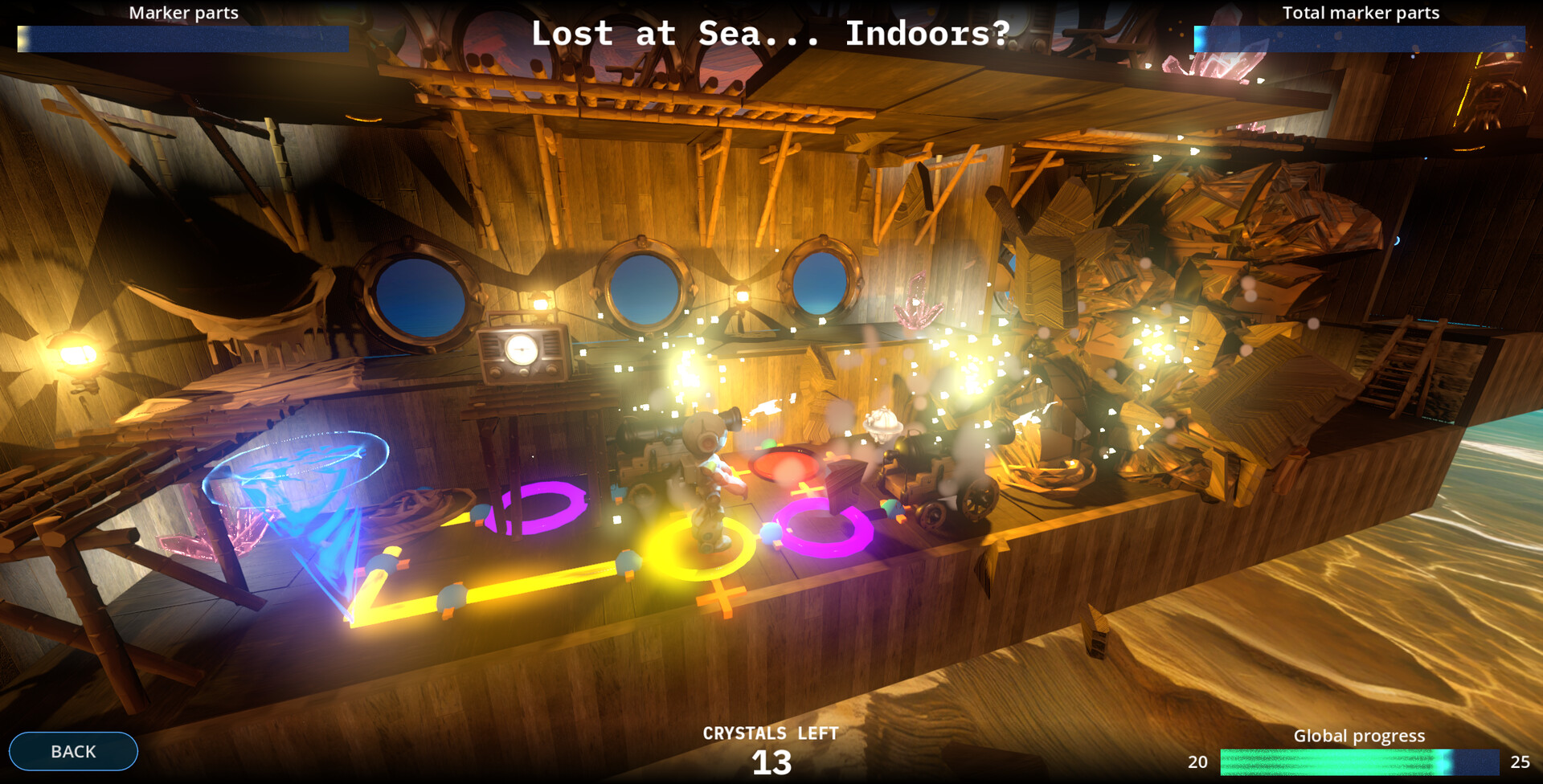 色彩鮮豔且充滿科幻感的關卡設計