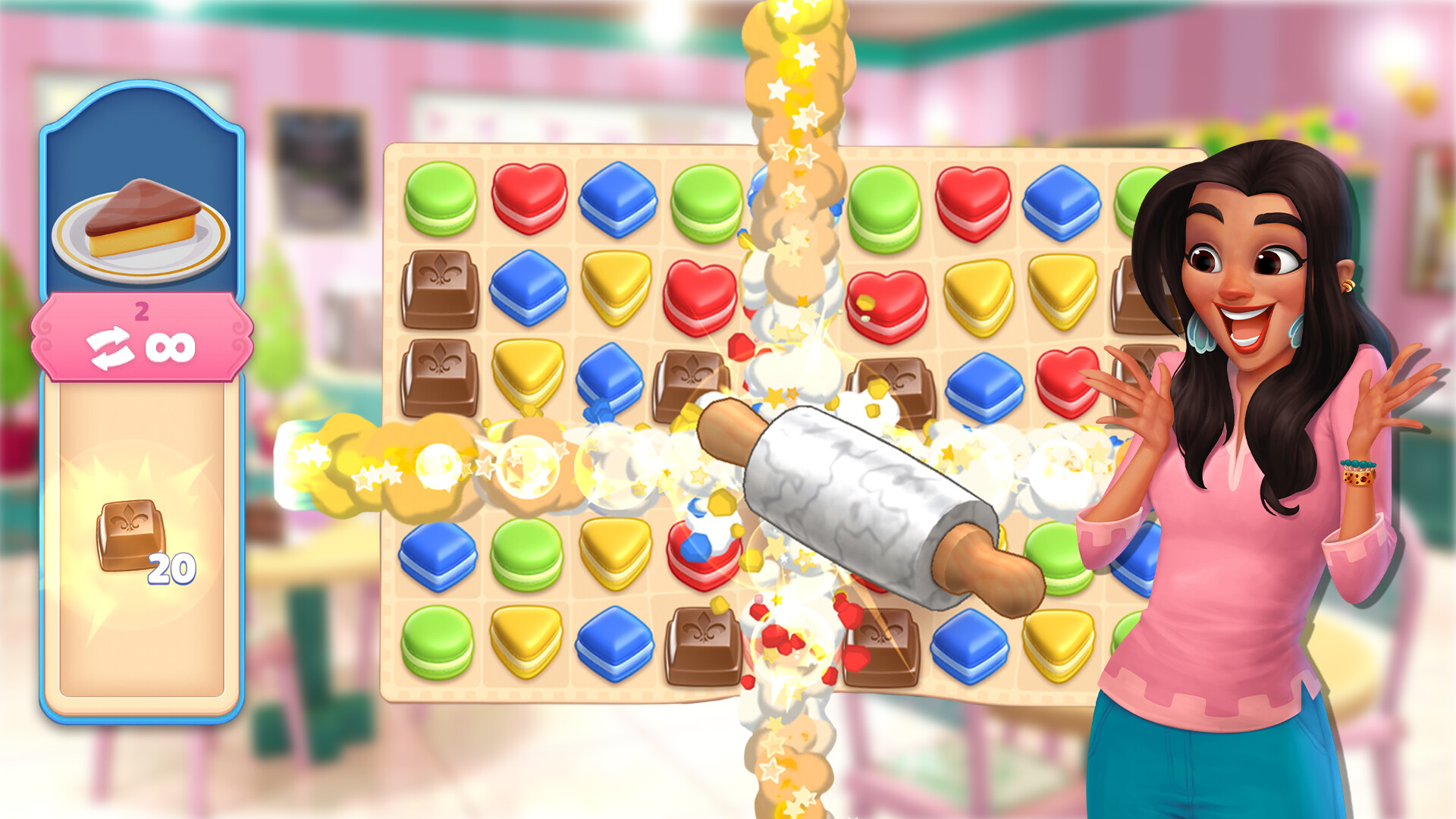 透過三消玩法來闖關