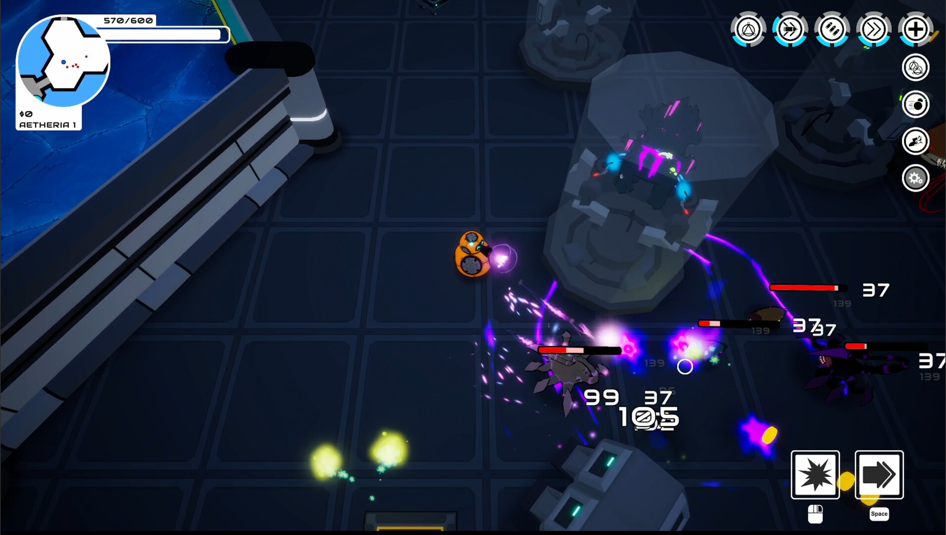 遊戲充滿了彈幕射擊元素