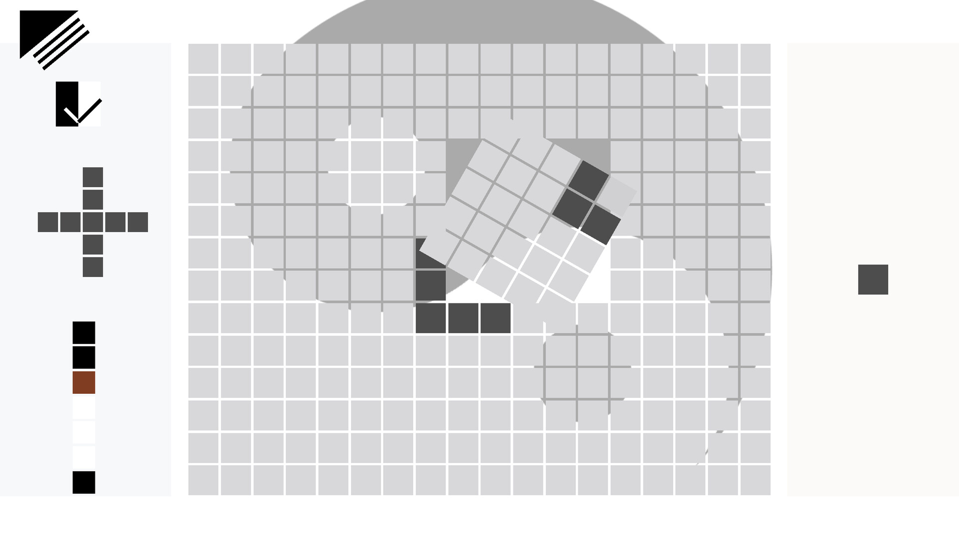 Harmonize 中一個具有對稱美感的關卡設計。