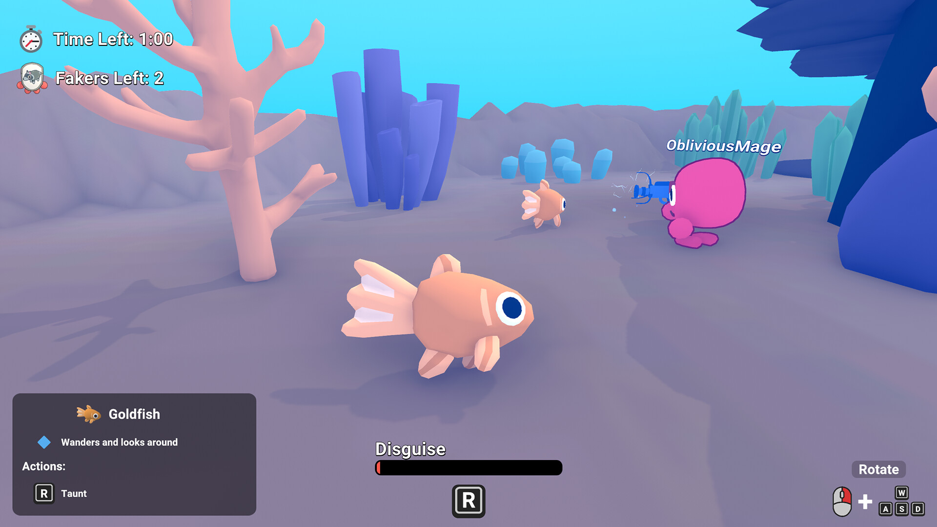 玩家们在一个充满可爱 NPC 的关卡中