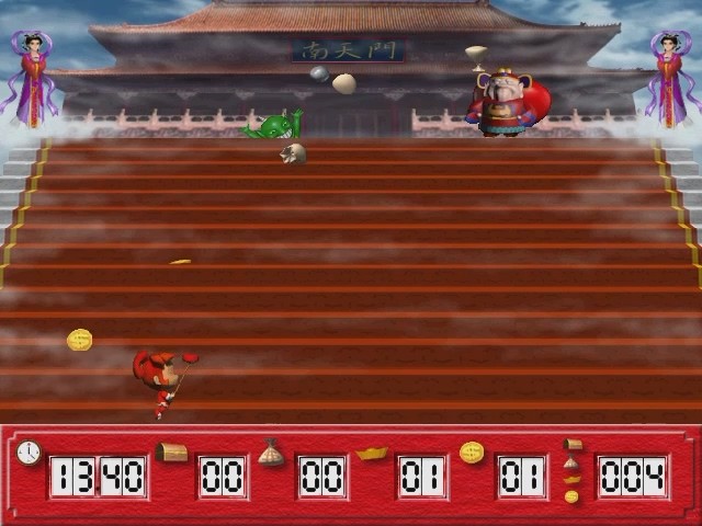 大富翁4中的角色與神明互動