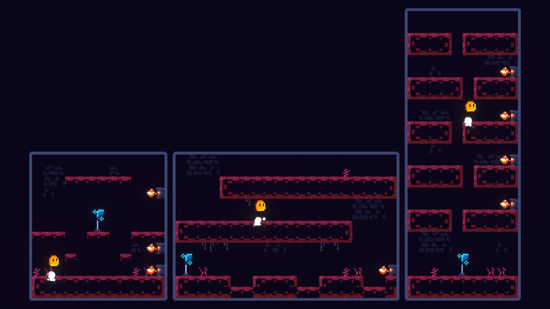 每個關卡的地形和機關都各不相同。