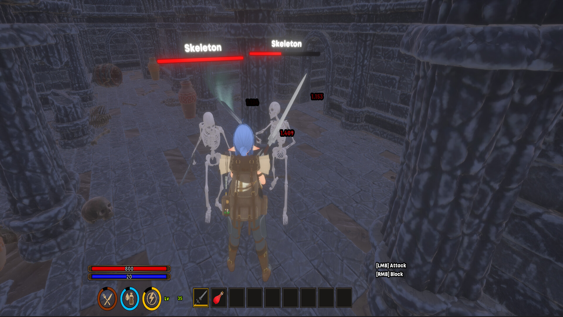 遊戲中的戰鬥場景