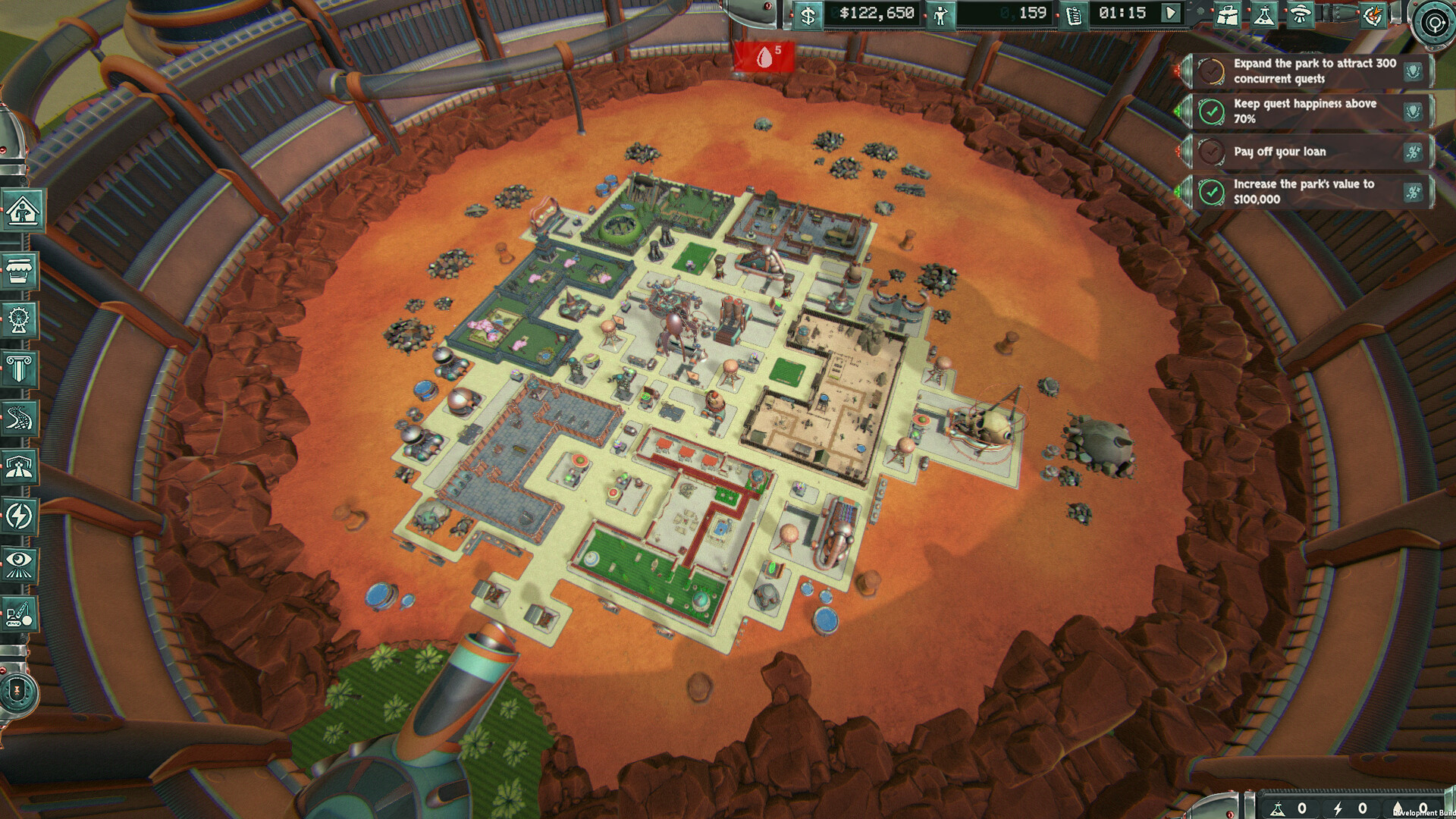 管理園區財務與設施,打造火星上最受歡迎的旅遊景點。