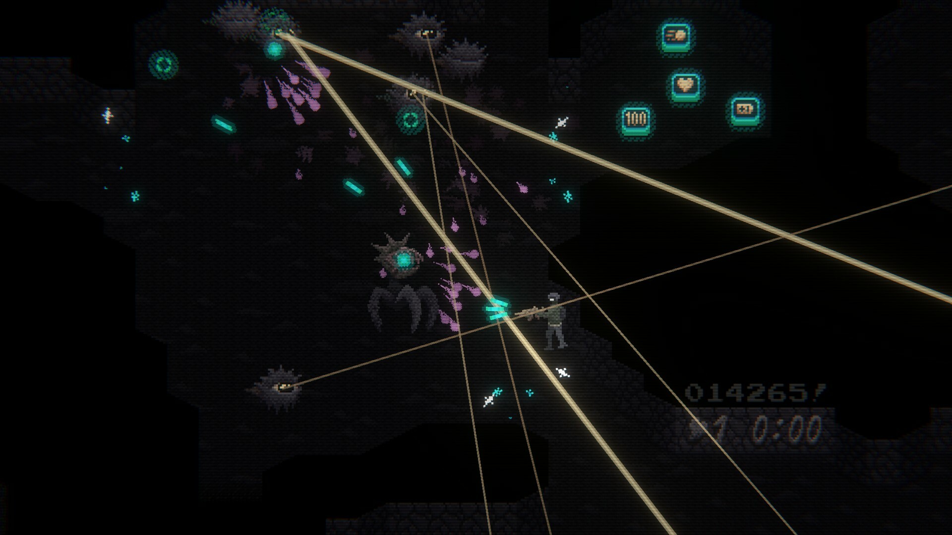 遊戲中充滿各種獨特的像素風格敵人