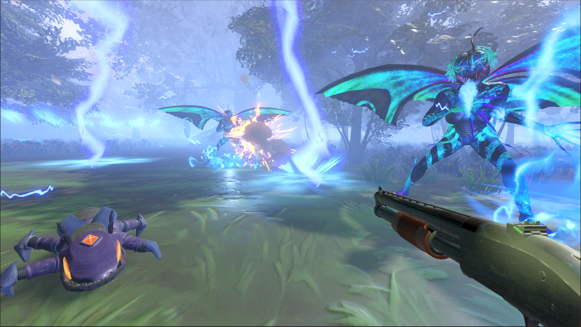 遊戲中風格化的伊甸園場景,充滿奇幻色彩