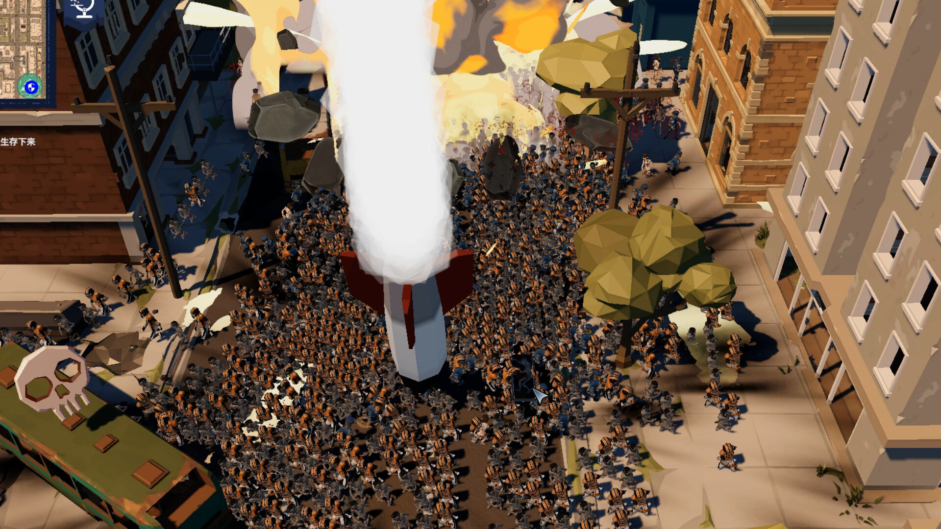 坦克部隊在城市中與屍潮激戰