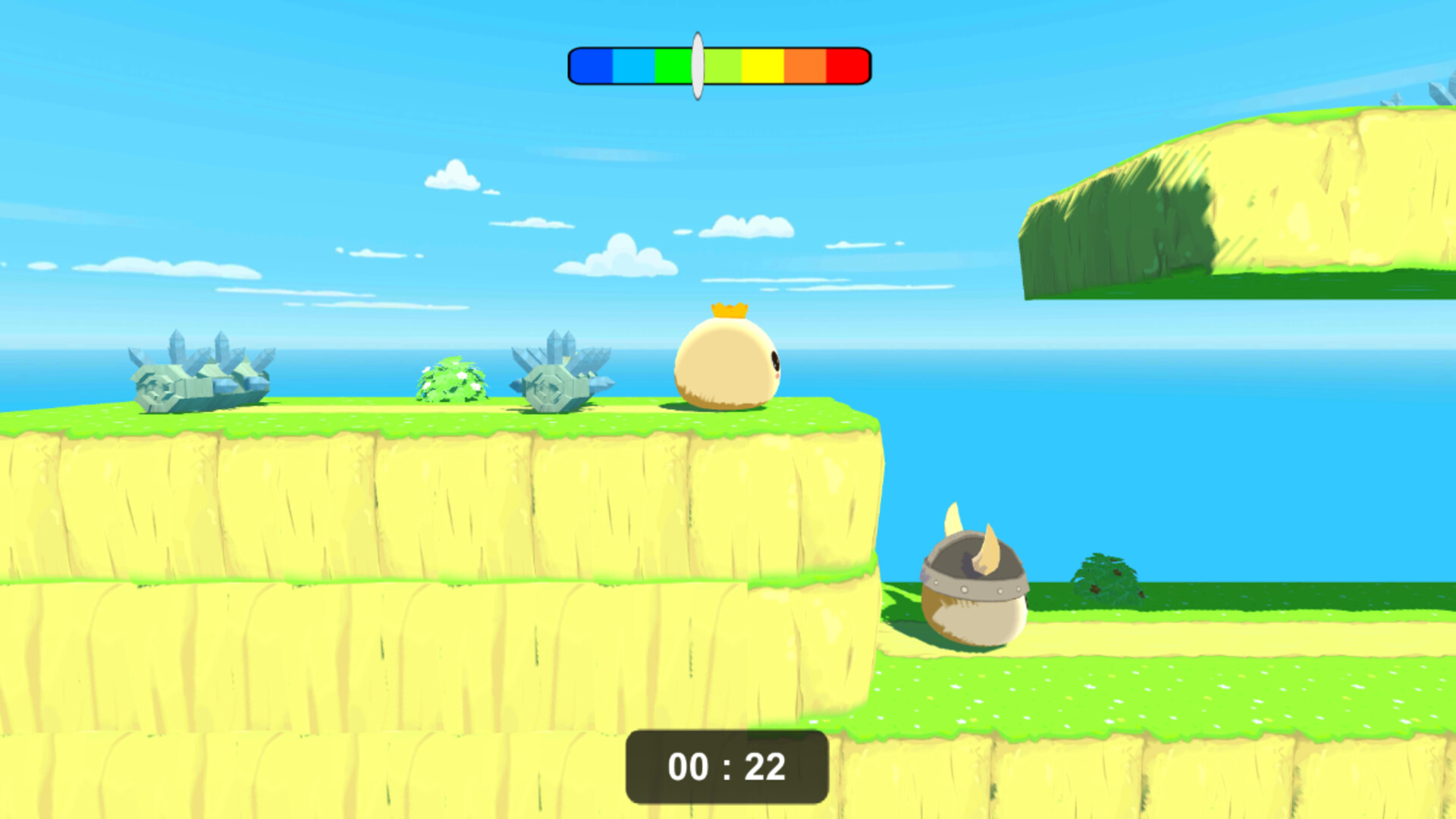 一個充滿敵對史萊姆和障礙的關卡,挑戰性十足。