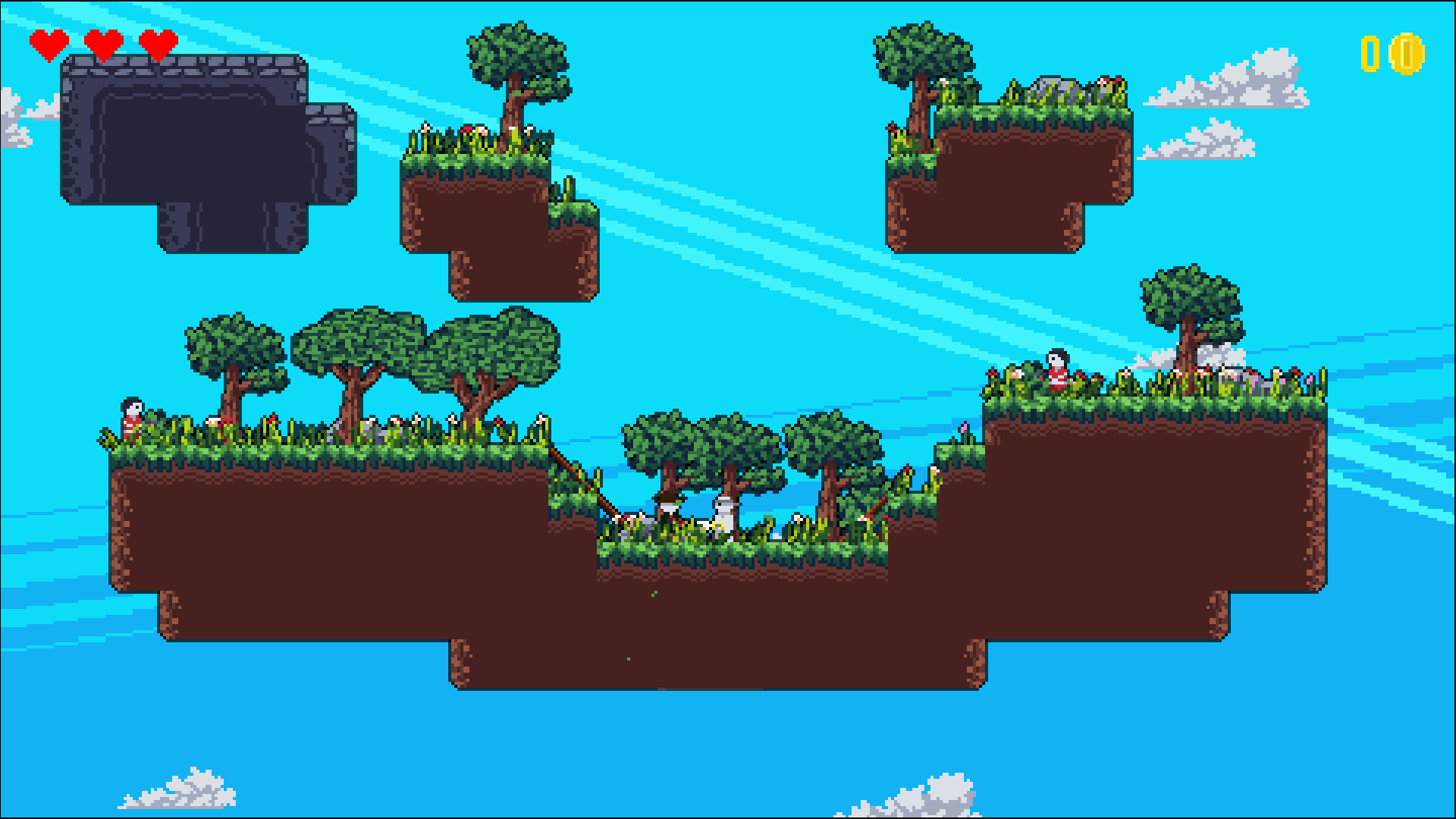 在充滿挑戰的關卡中前進。