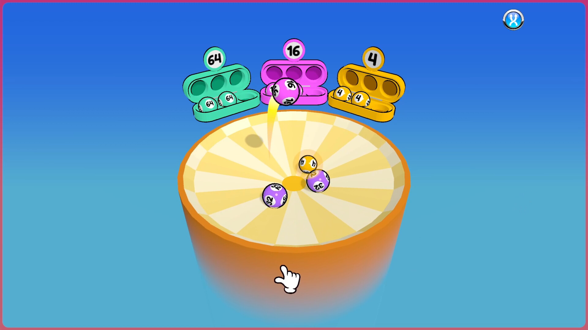 遊戲核心玩法是將相同顏色的彩球合併