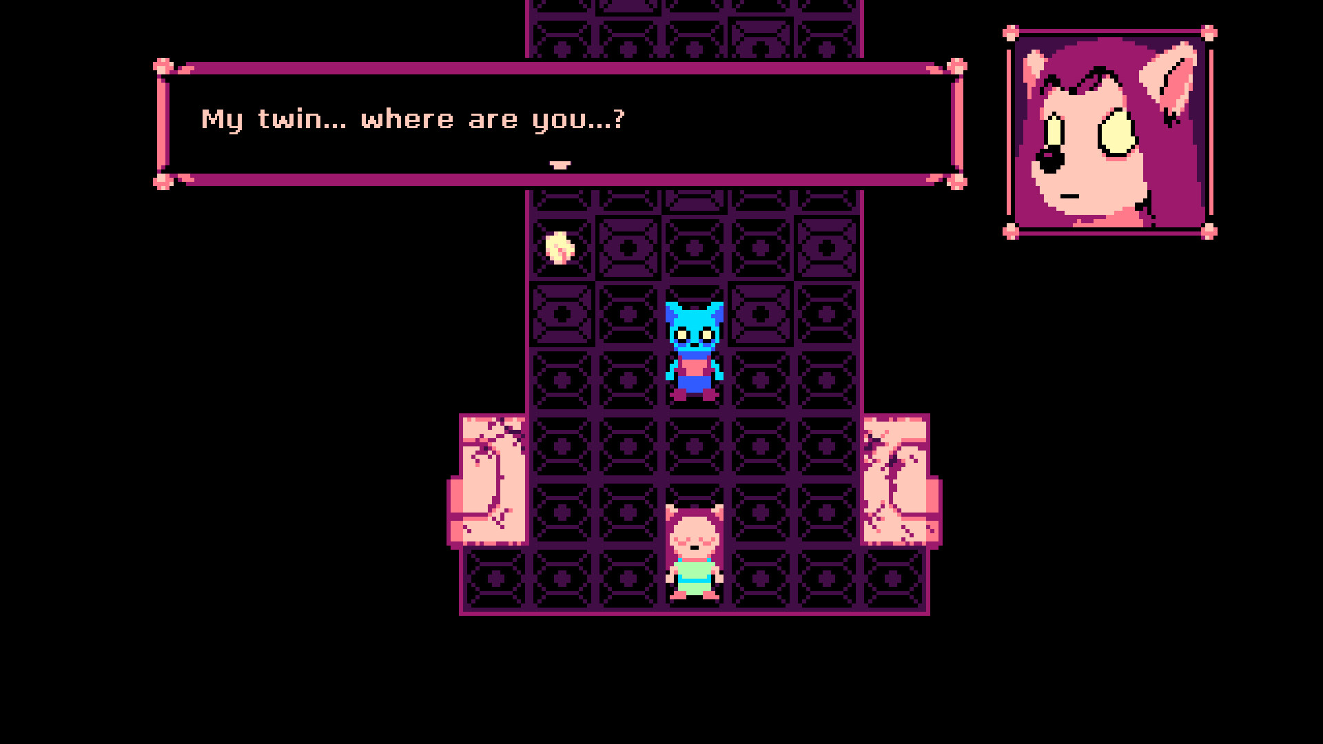 遊戲中角色探索一個充滿植物的房間。