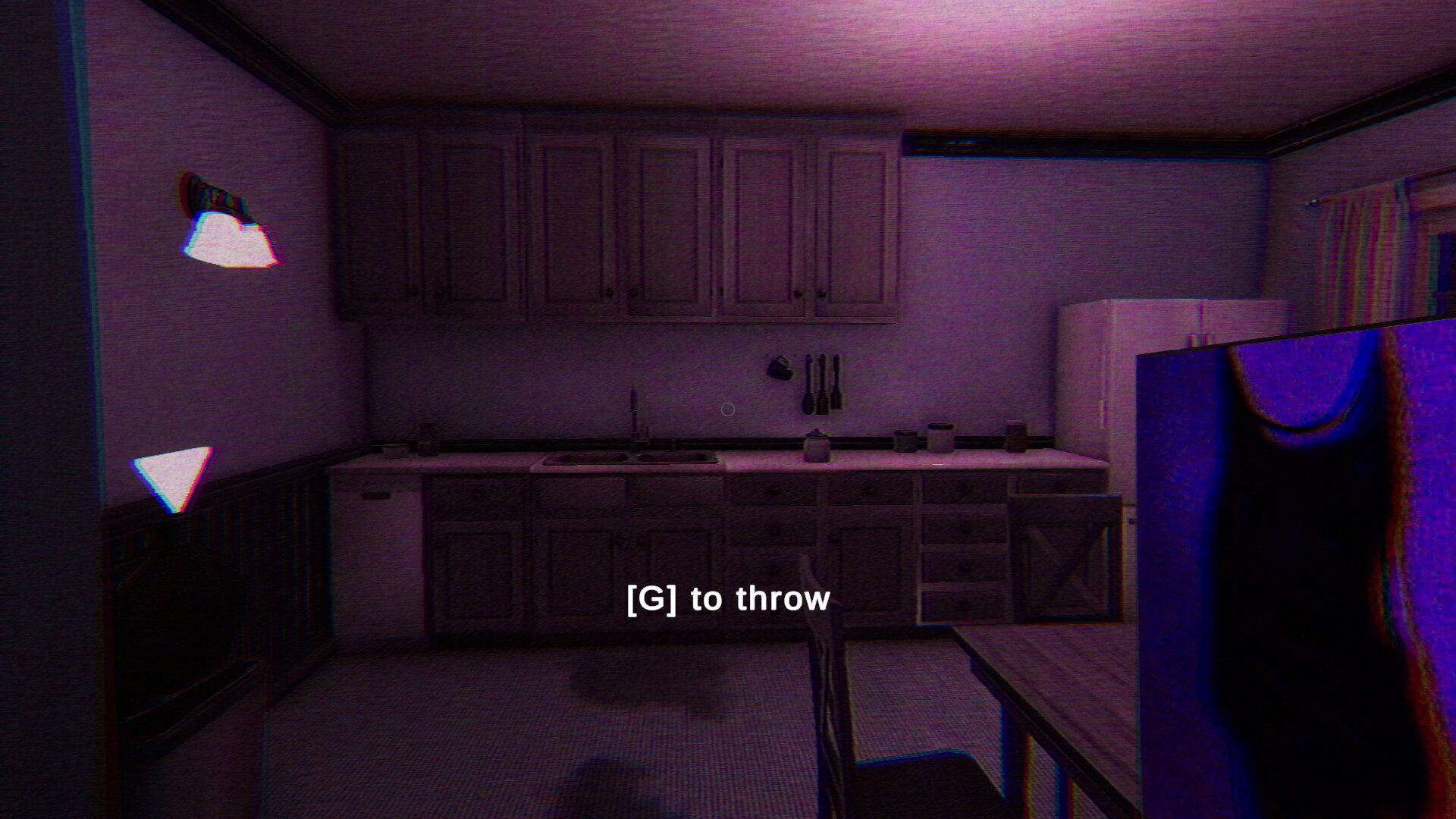 遊戲中另一個場景，似乎是一個被水淹沒的走廊。