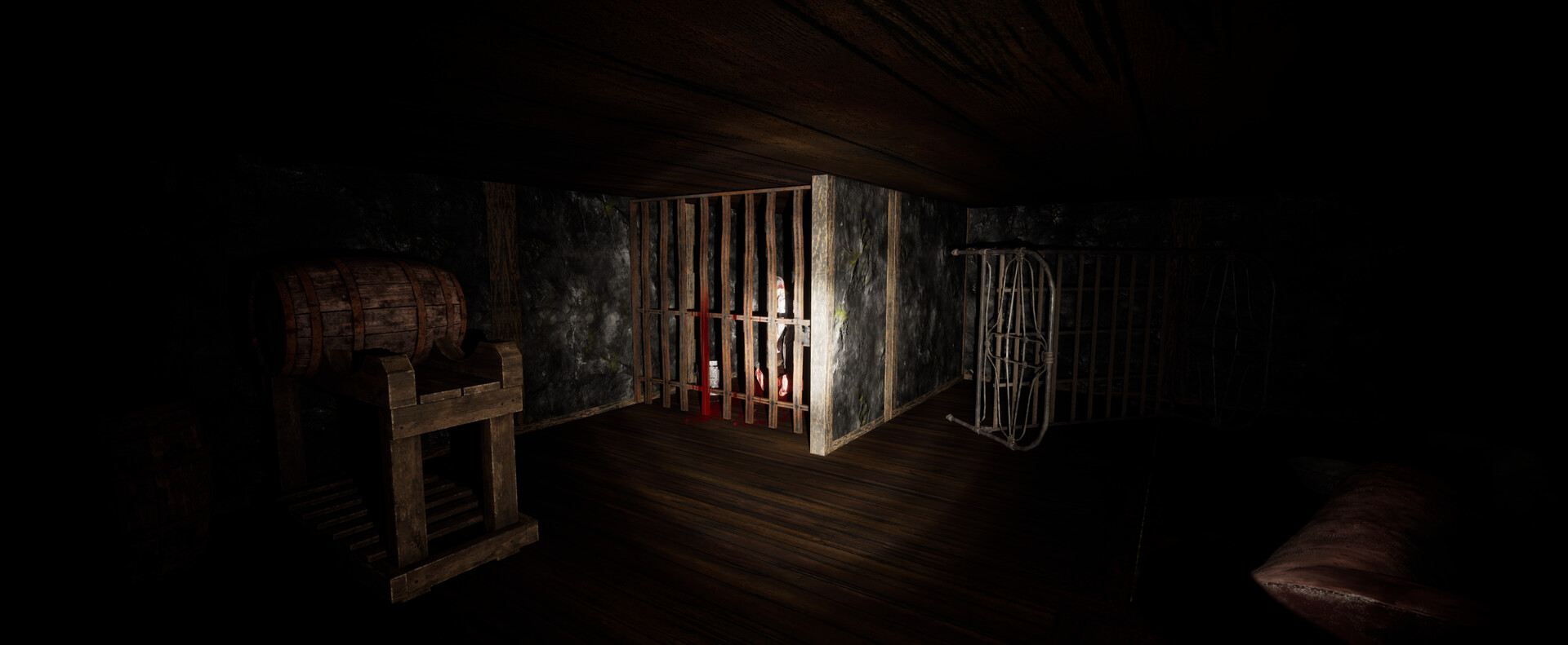 遊戲中的森林場景充滿詭譎氛圍