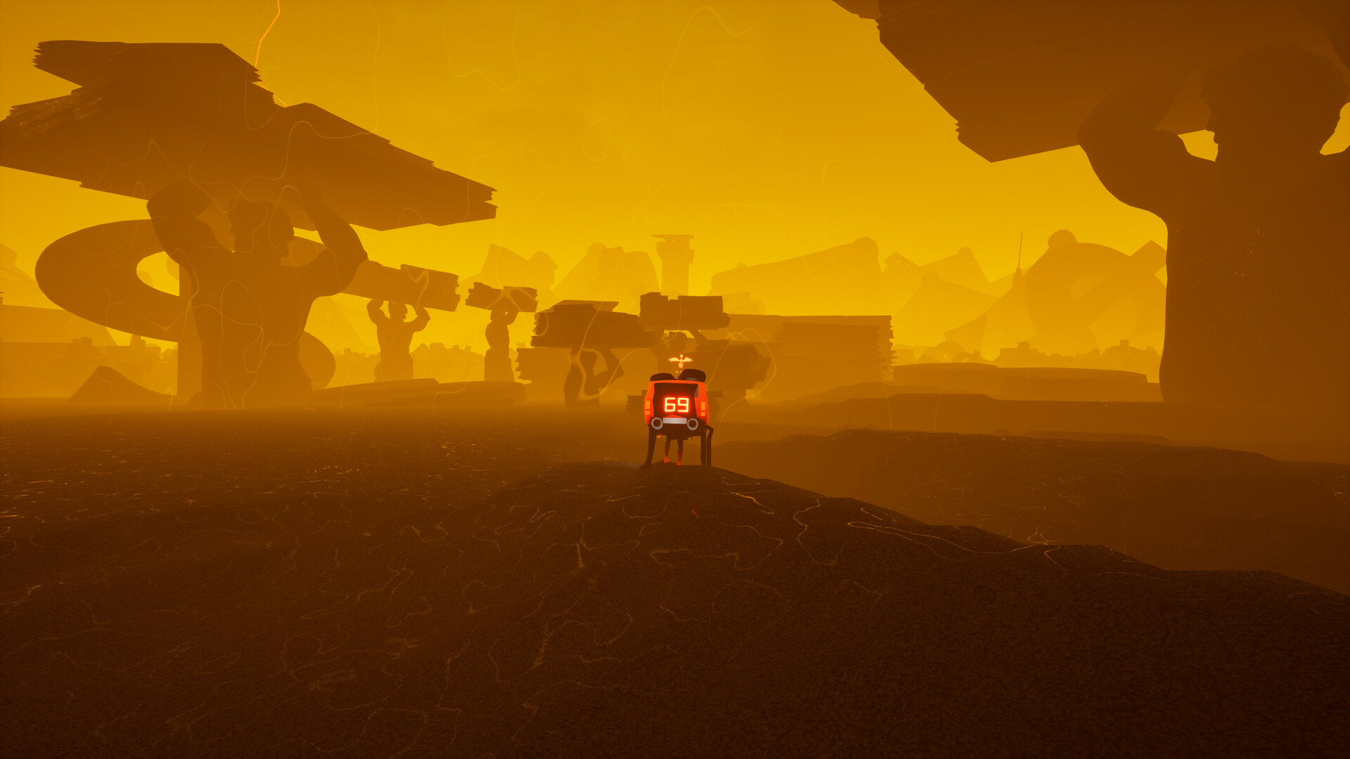 貨車面對巨大的敵人