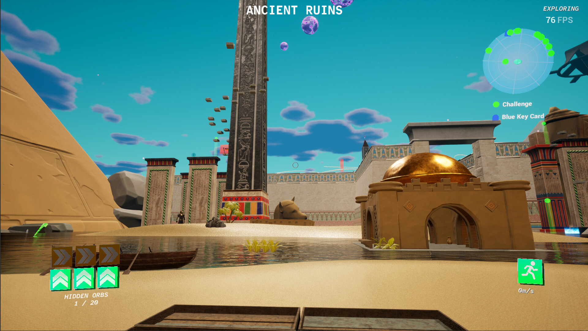 遊戲中的速度發射器可以將玩家精準地發射到遠方。