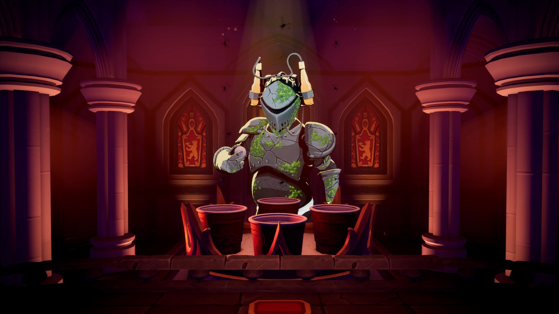 遊戲中的戰鬥場景，玩家正在對抗一群怪物。