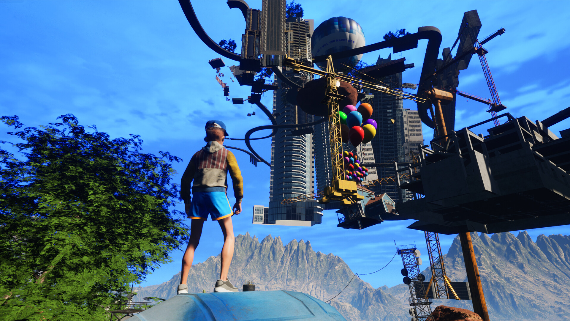 玩家需在各種奇特的物體上跳躍前進