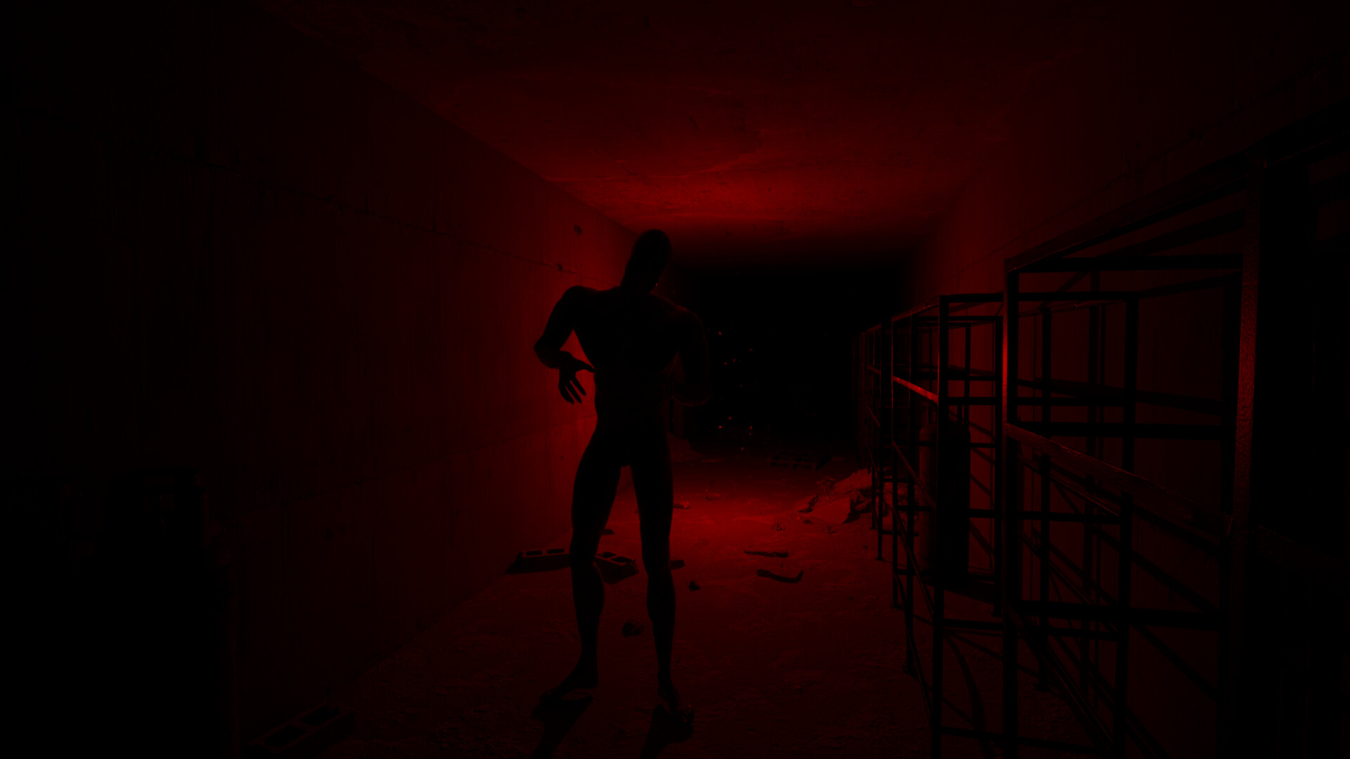 遊戲中陰暗的走廊充滿壓迫感