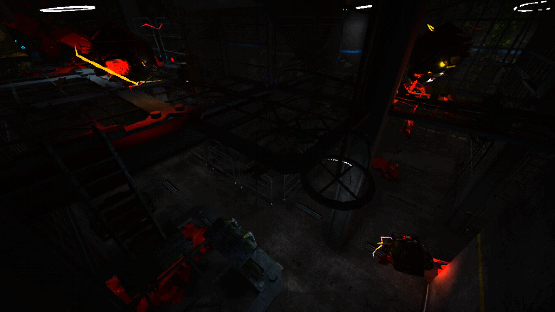 遊戲中充滿詭異氛圍的場景，光影效果出色