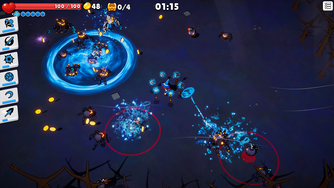 遊戲中玩家可以自由組合魔法組件,創造獨一無二的攻擊方式。