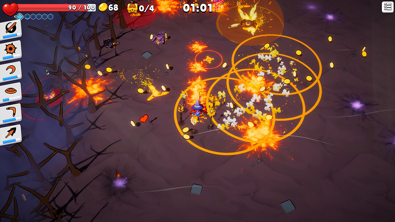 玩家隻身對抗從四面八方湧來的龐大怪物群。