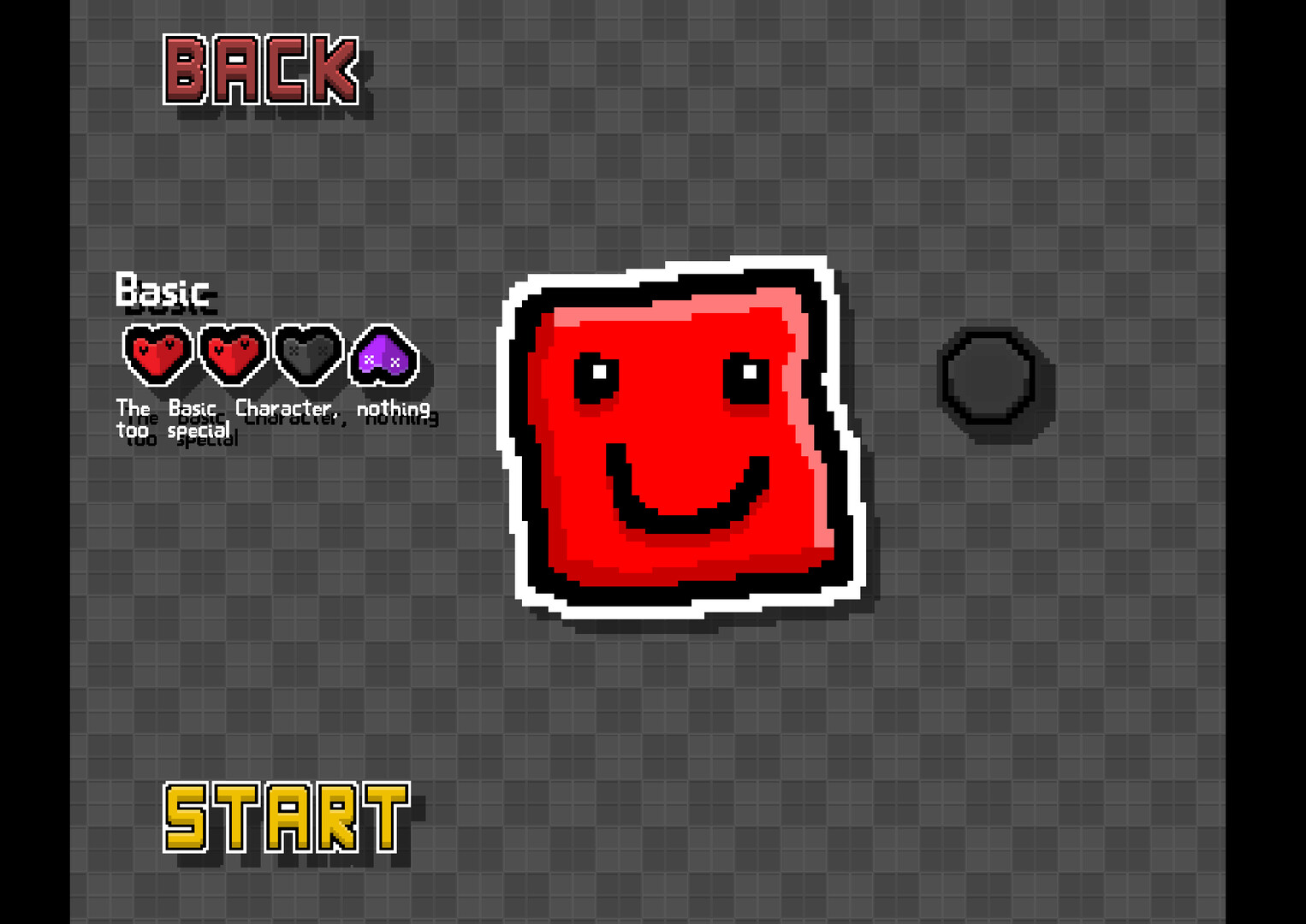 遊戲中的一個 Boss 戰場景，巨大的敵人方塊釋放出密集的彈幕。