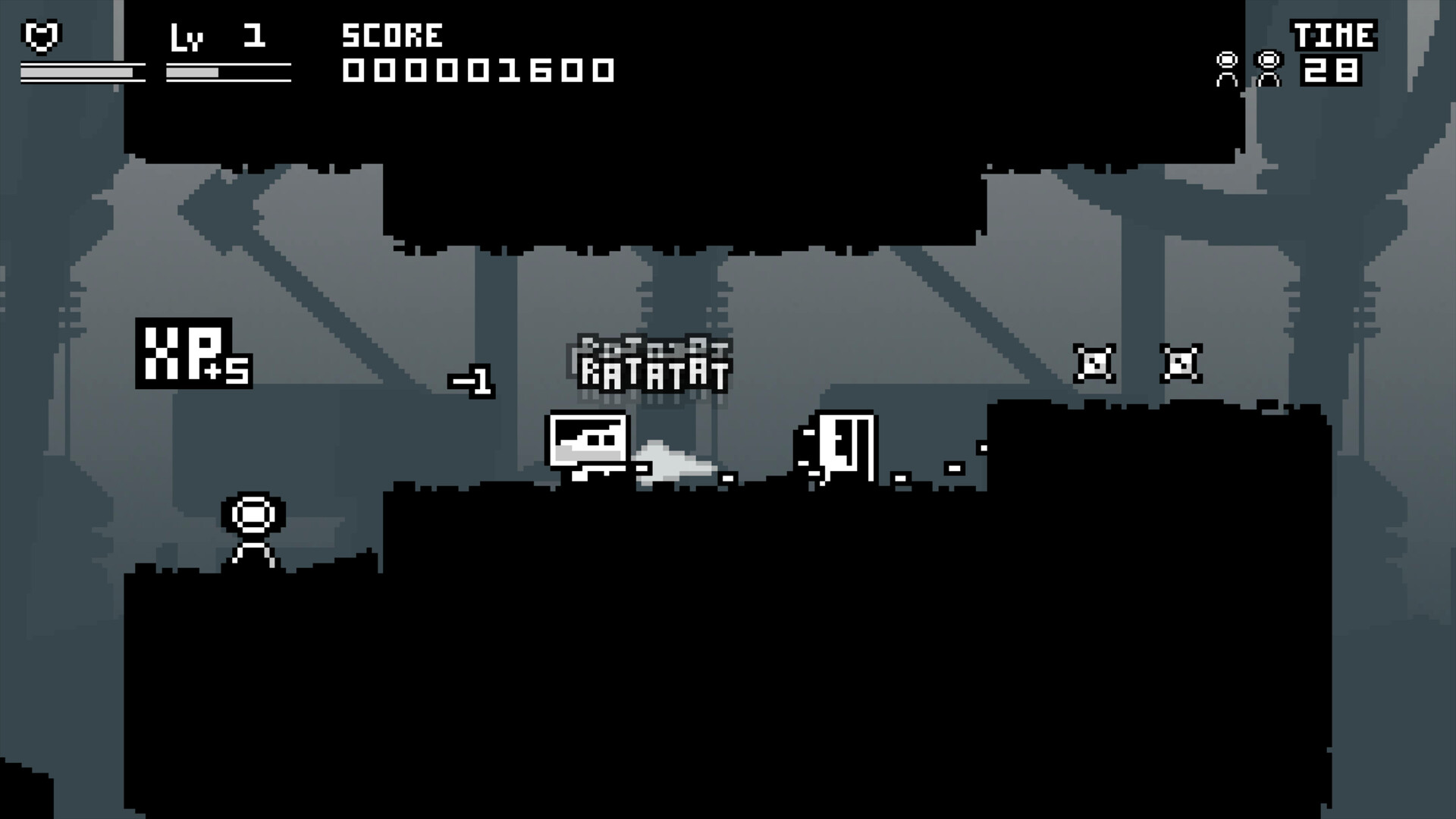 玩家在充滿工業風格的關卡中進行跳躍挑戰。