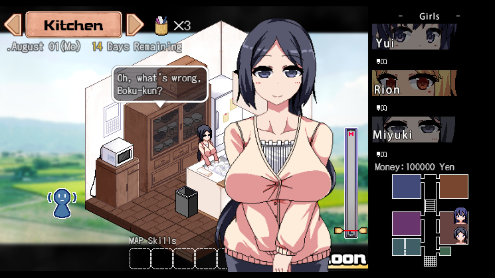 遊戲中的鄉間景色，充滿懷舊氛圍