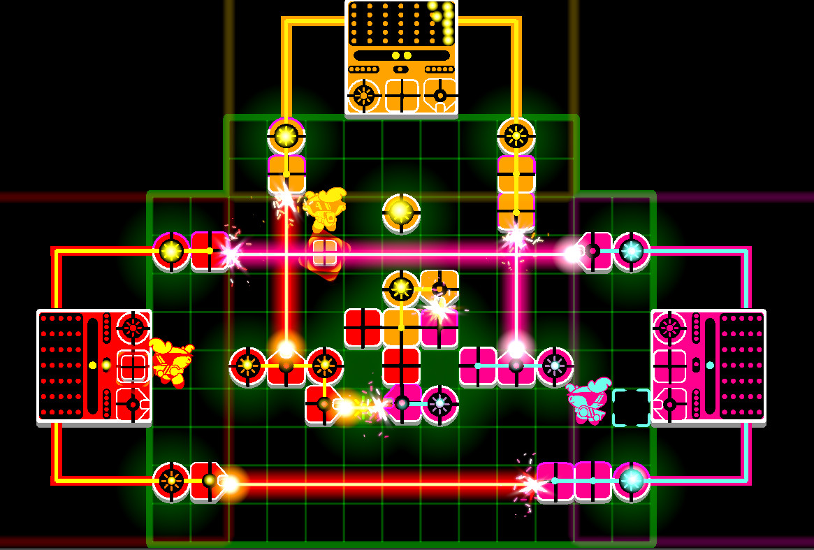 兩名玩家在自己設計的非對稱地圖上展開激烈對戰。