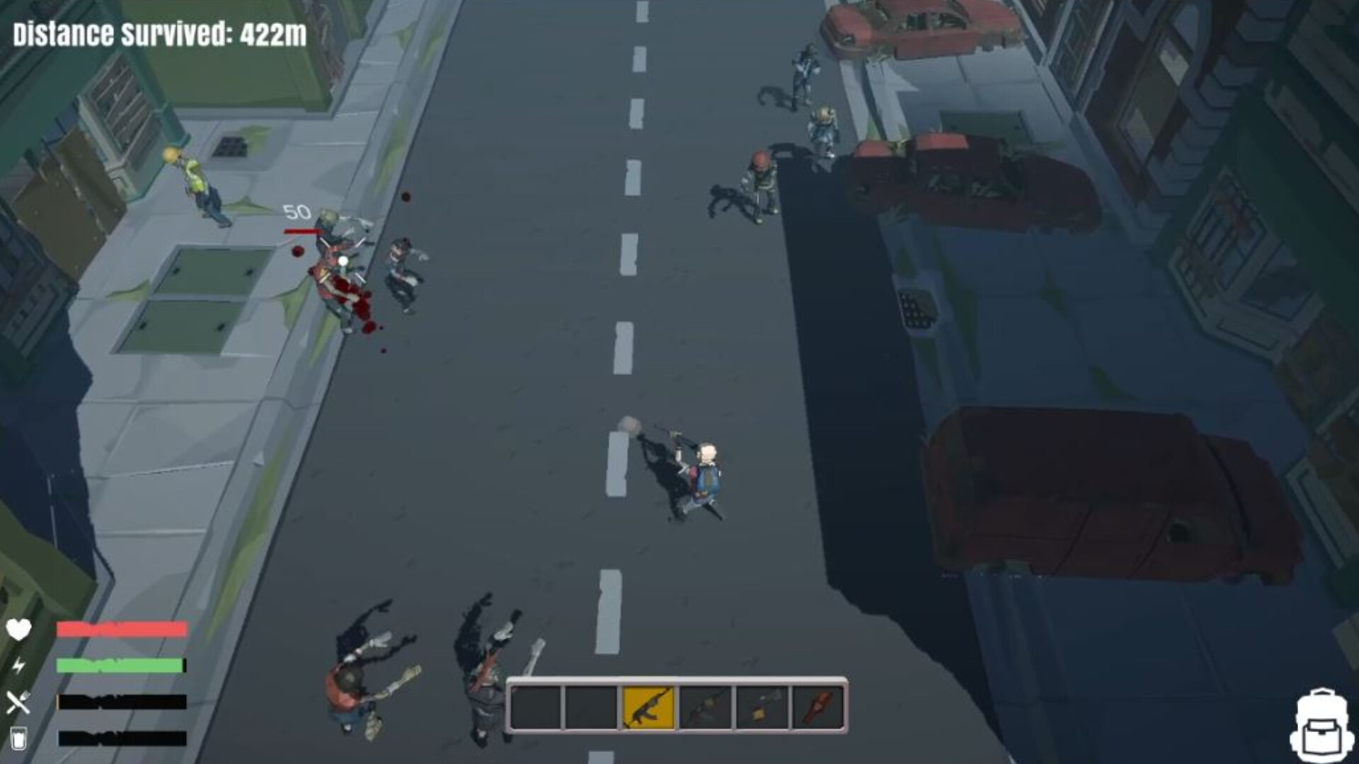 玩家隻身面對蜂擁而至的殭屍群