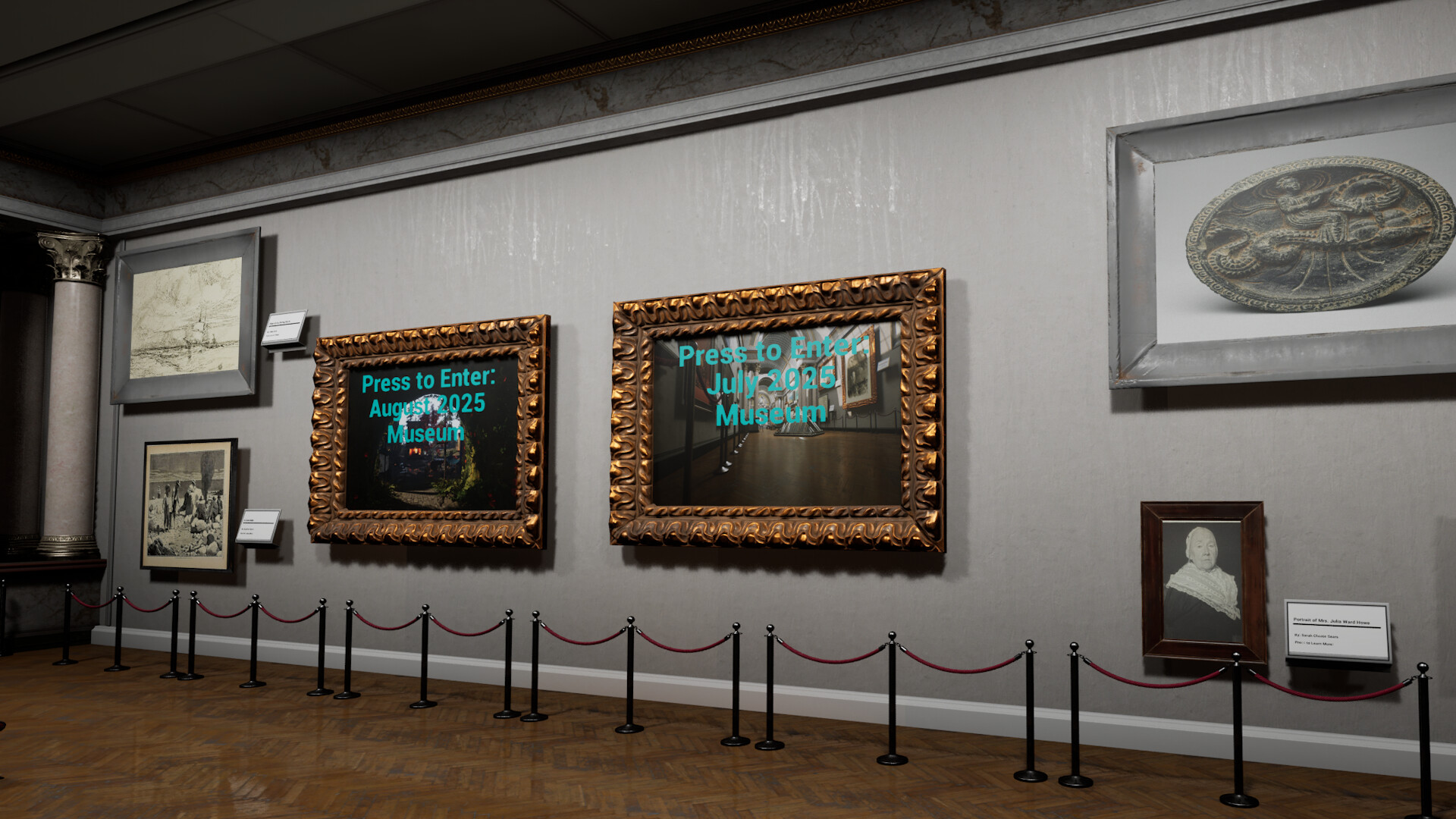 充滿自然光影的展覽空間