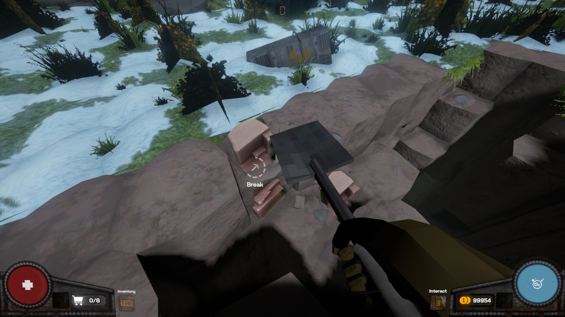 遊戲中的交易站,玩家可以在此購買升級裝備。