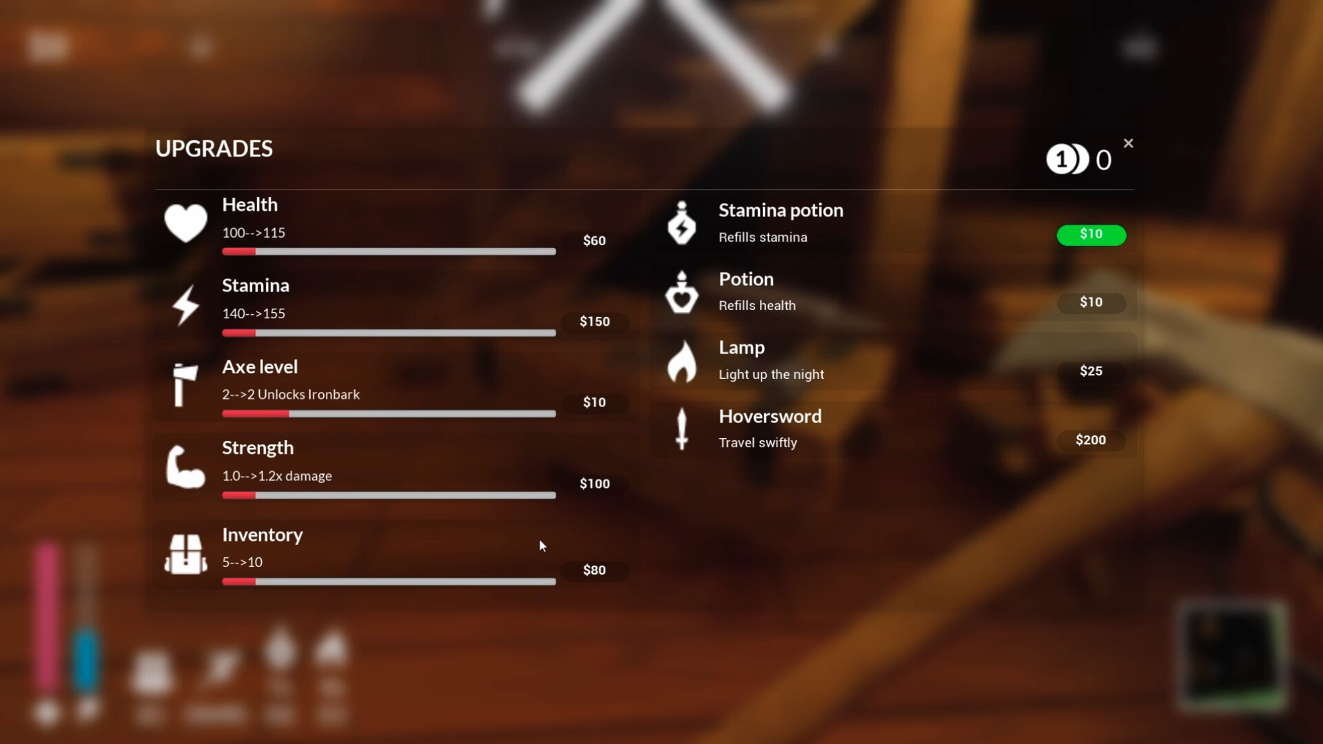 玩家需要升級裝備才能前往更高的地方。