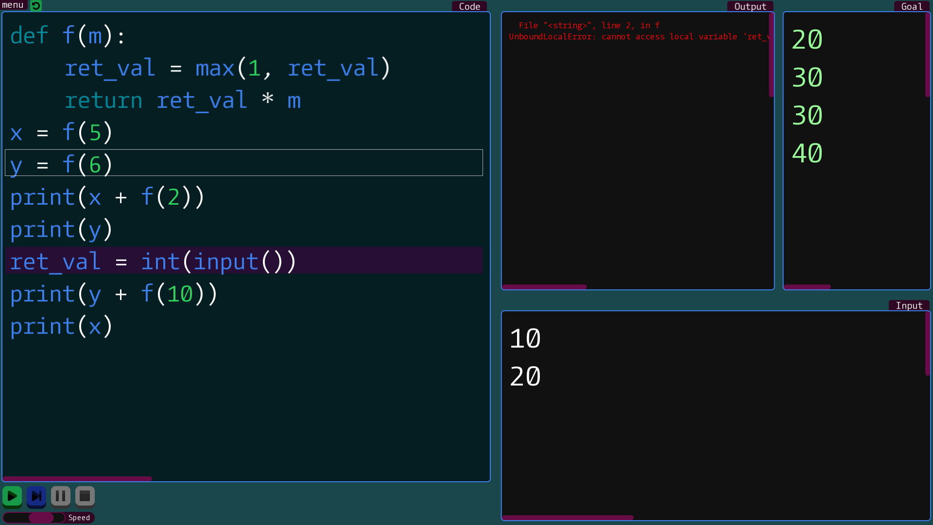 Move Python Lines 遊戲關卡畫面