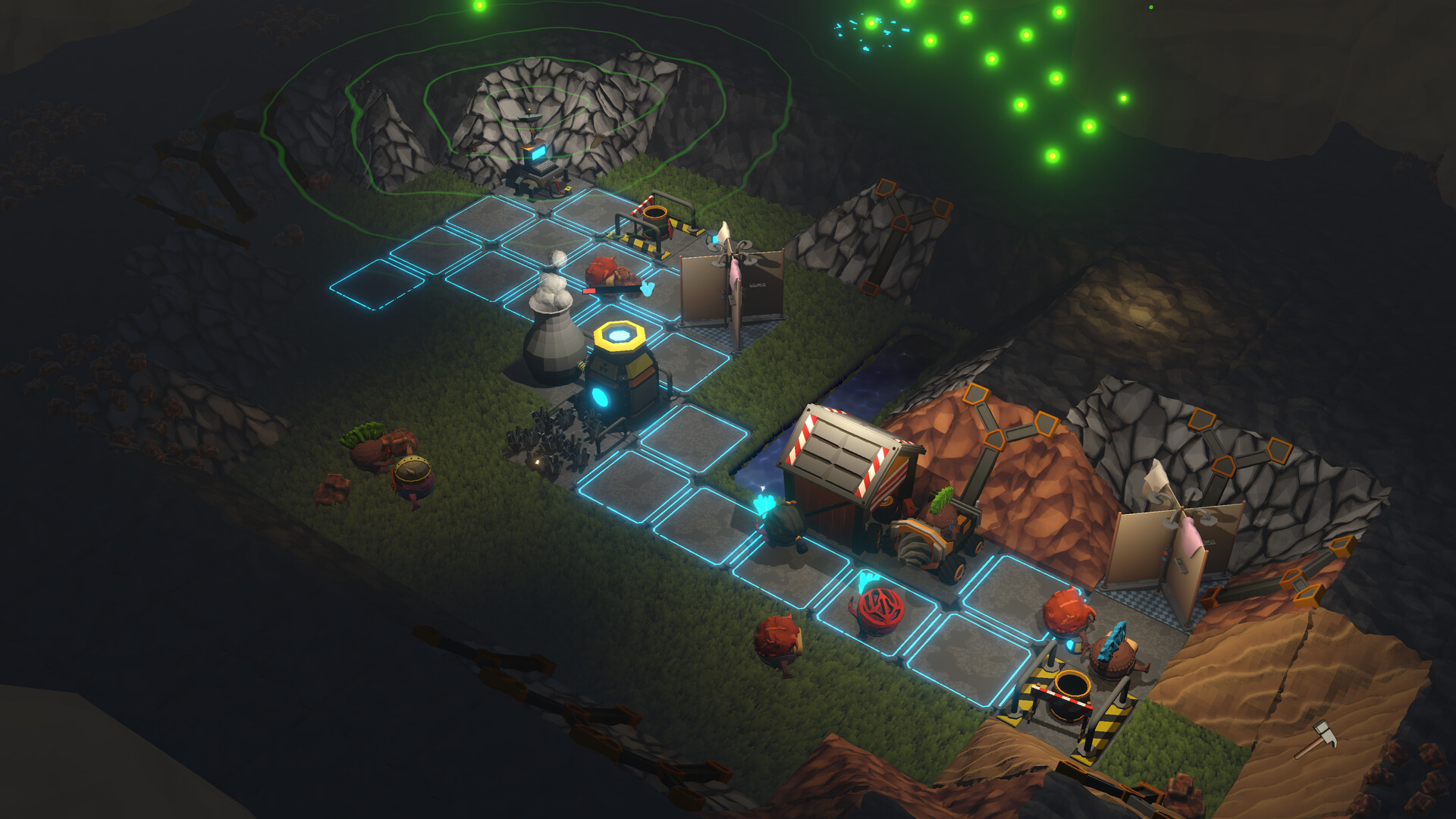 石靈們在洞穴中進行開採