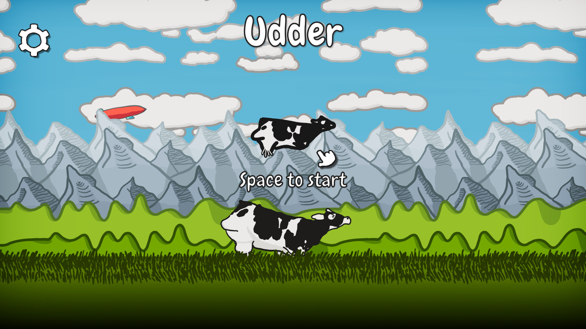 遊戲中牛隻利用乳房在地面上擺盪