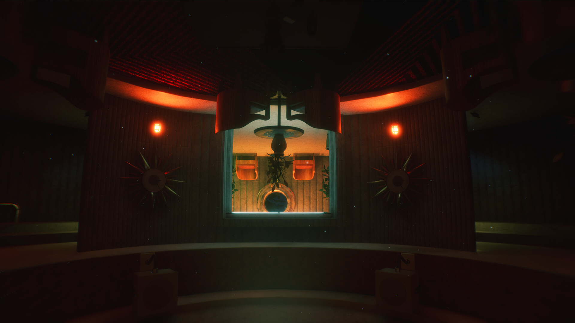 燈塔內部華麗卻詭異的場景