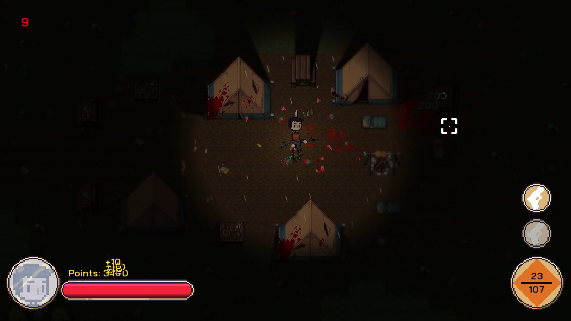 玩家在開闊的場地利用地形優勢進行戰鬥。