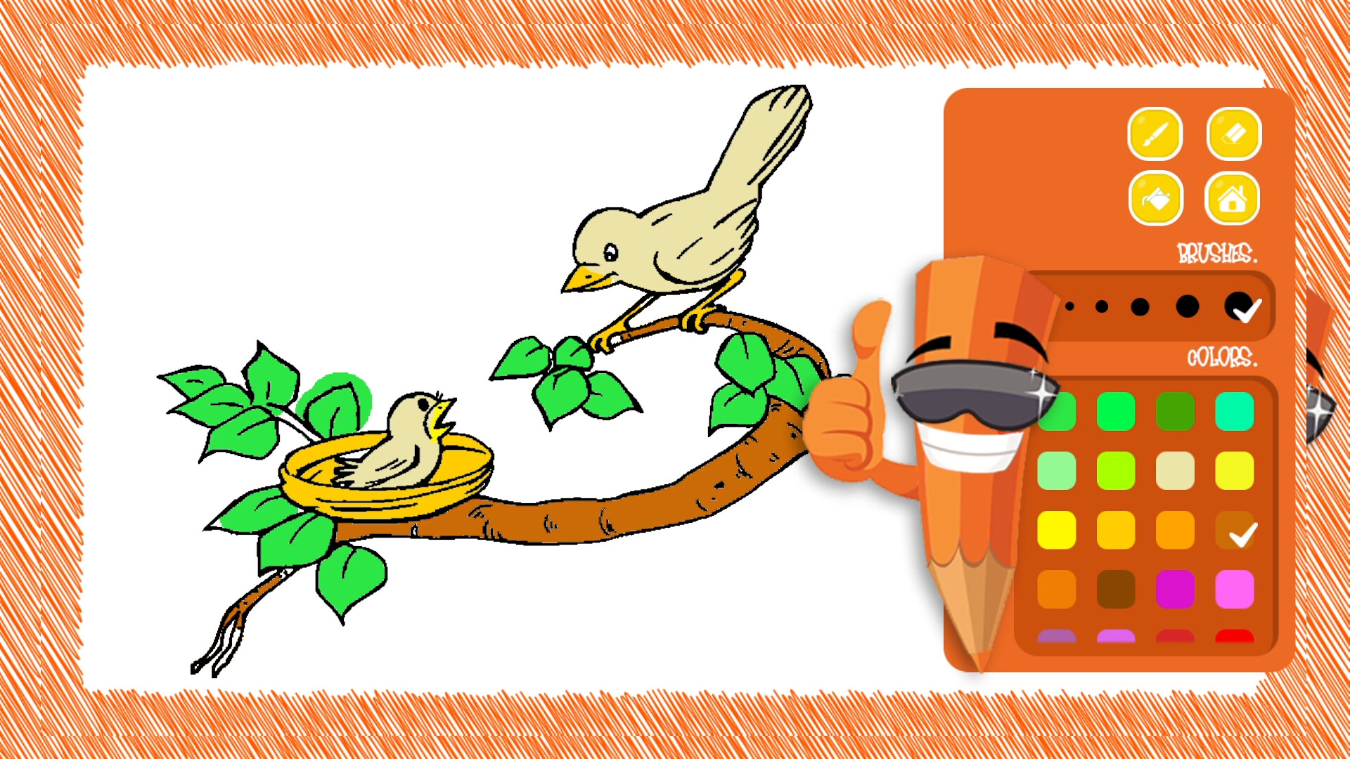 簡單直觀的工具讓上色過程充滿樂趣