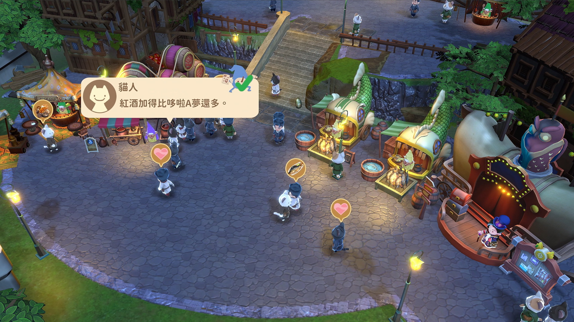 玩家將帶領旅團,在奇幻大陸的各個角落開設夜市。