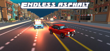 《無盡的柏油路》主視覺圖，展現了遊戲的簡潔風格。