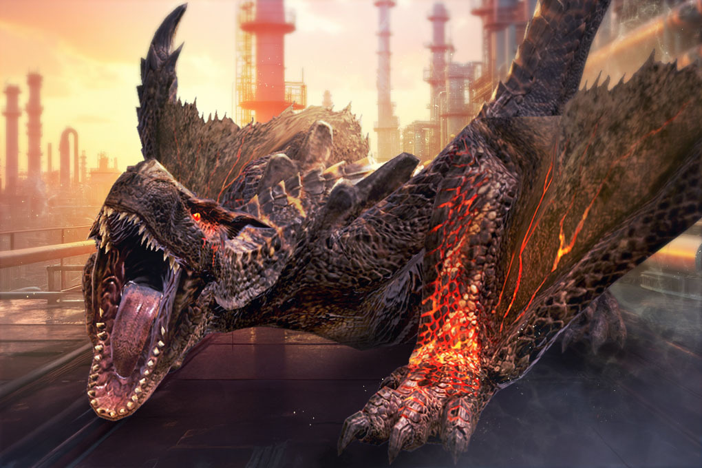 遊戲中狩獵黑轟龍的畫面