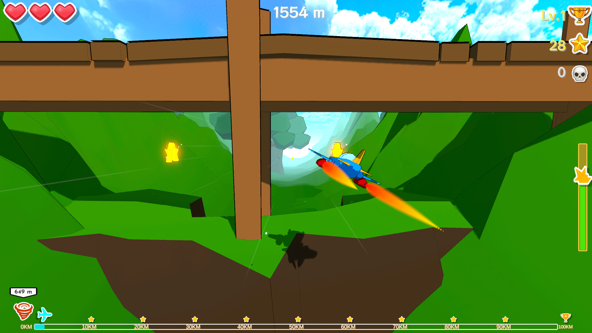 飛機飛越一片雲海，遠方是連綿的山脈