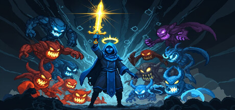 遊戲主視覺圖,展現了在虛空中對抗大量敵人的激烈場景