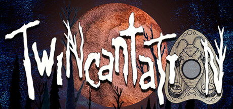 遊戲的主視覺圖，描繪了兩個角色在森林中的場景