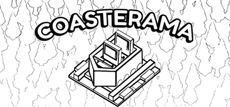 遊戲的主視覺圖,展示了多彩的雲霄飛車軌道和可愛的角色