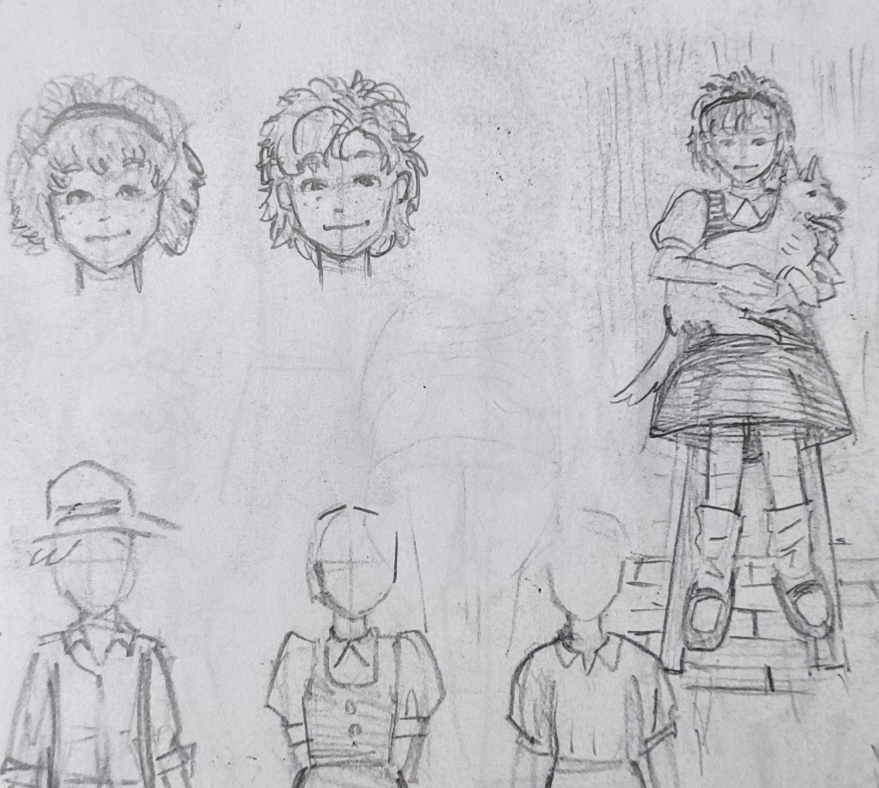 主角毛毛的人物設定草圖